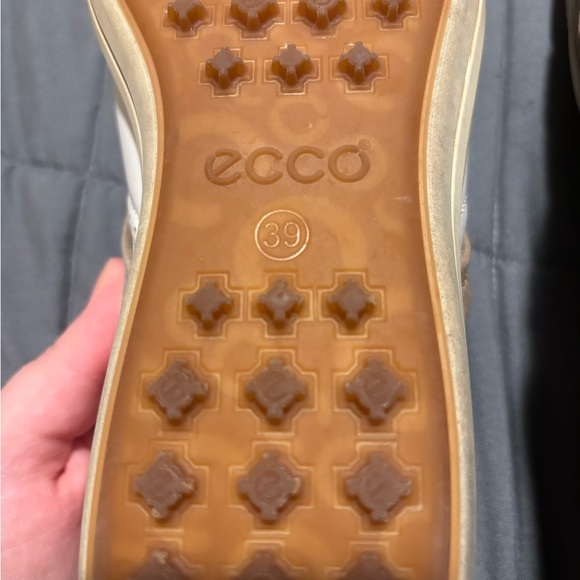 ECCO Women’s Classic Spikeless Wingtip Brown and White Golf Shoes Size 8 - Picture 8 of 8